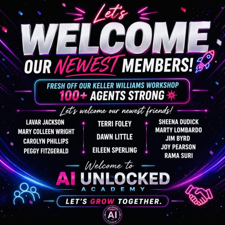 🚀 WELCOME OUR NEWEST AI UNLOCKED MEMBERS 🚀