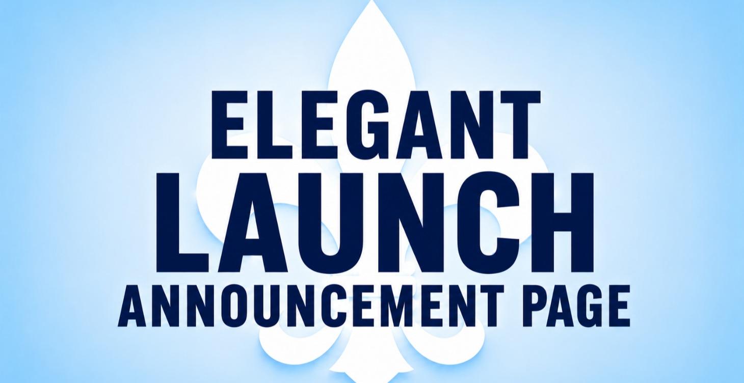 Elegant Launch Announcement Page