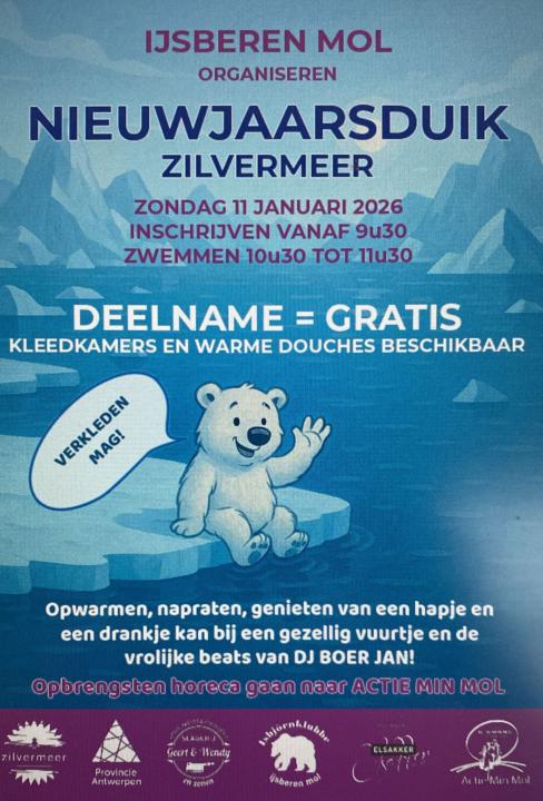 Nieuwjaarsduik Zilvermeer