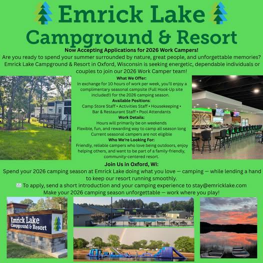 Emrick Lake Hiring for 2026