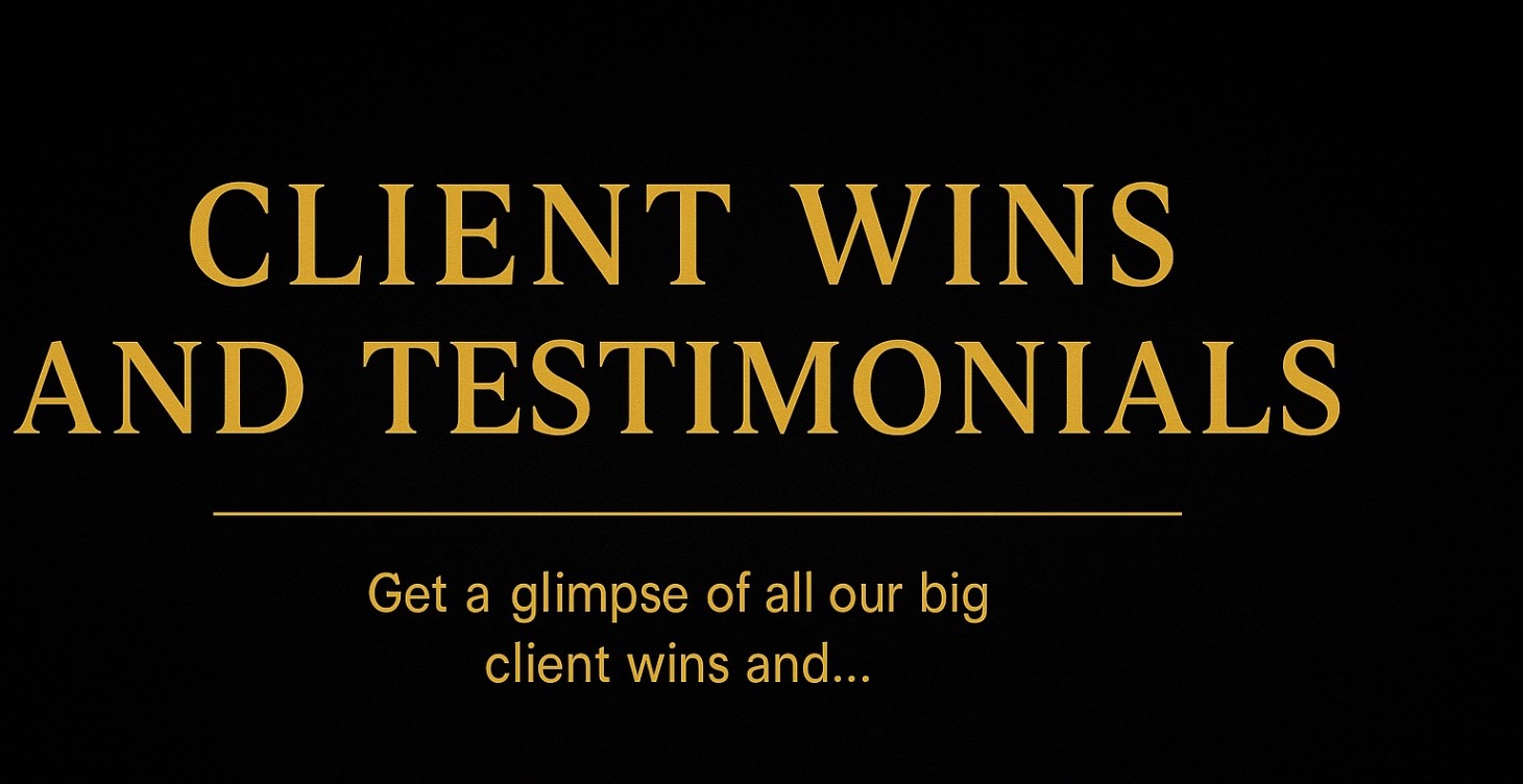 Client wins and testimonials