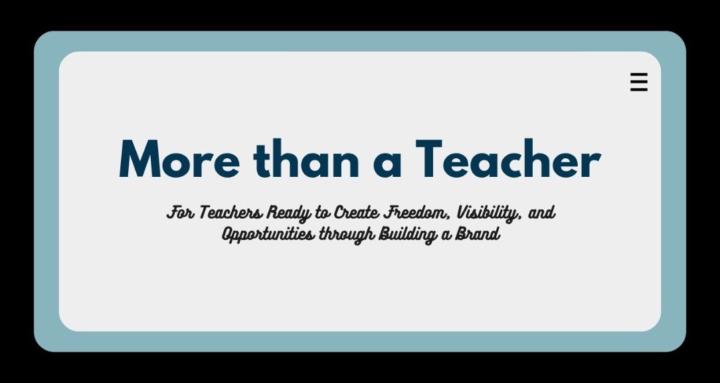More Than a Teacher