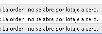 La orden no se abre por lotaje a 0