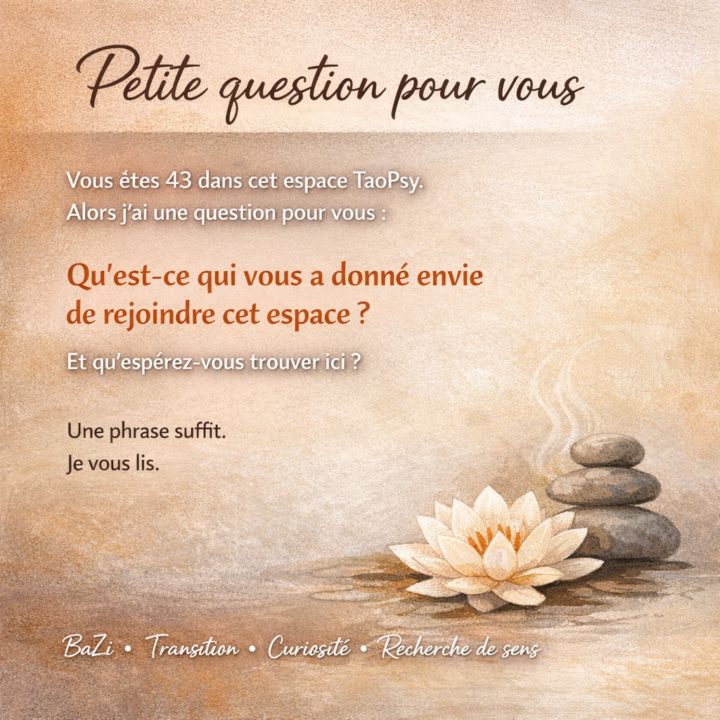 Petite question pour vous