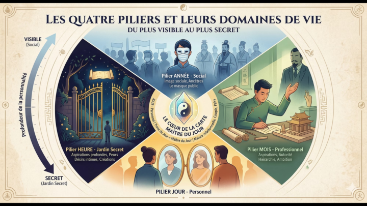 Les quatre Piliers et leurs domaines de Vie