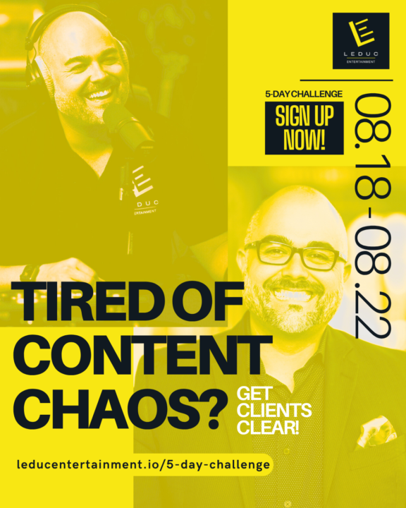 Tired of content chaos? Ready to turn that energy into actual clients?