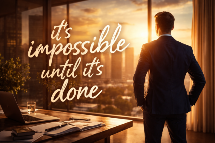 It's impossible, until it's done