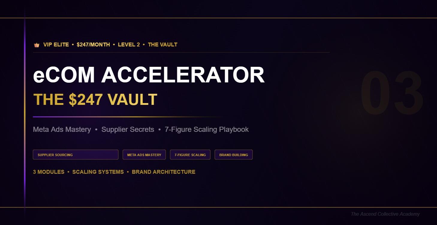 eCom Accelerator — The $247 Vault