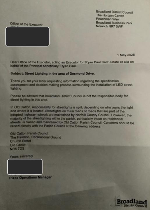 Response to the office of the executor