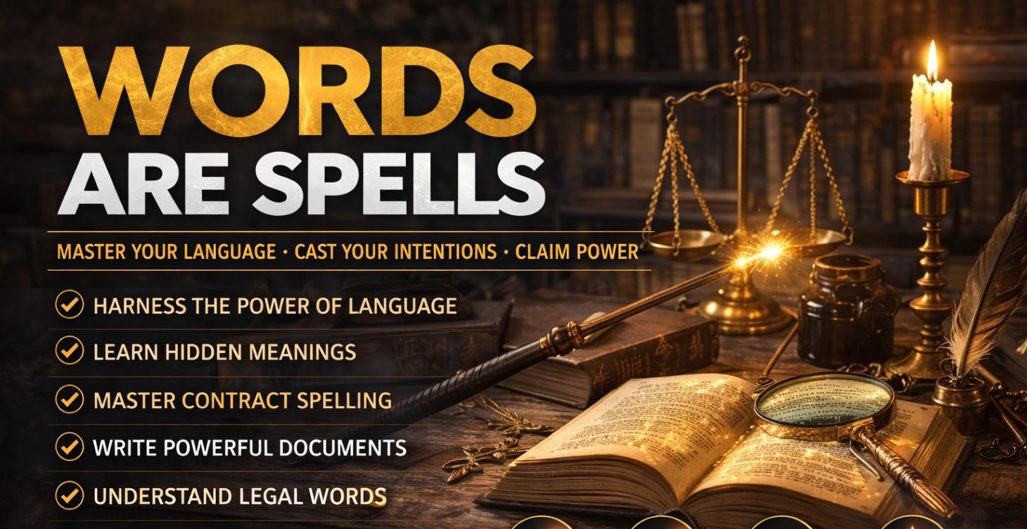 Words are spells, that is why we spell words!