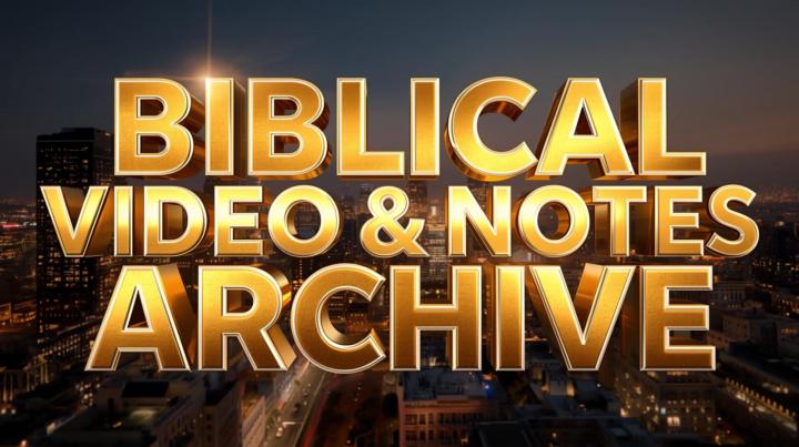 Biblical Video & Notes Archive