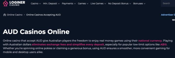 Bestaustraliandollarscasinos Online