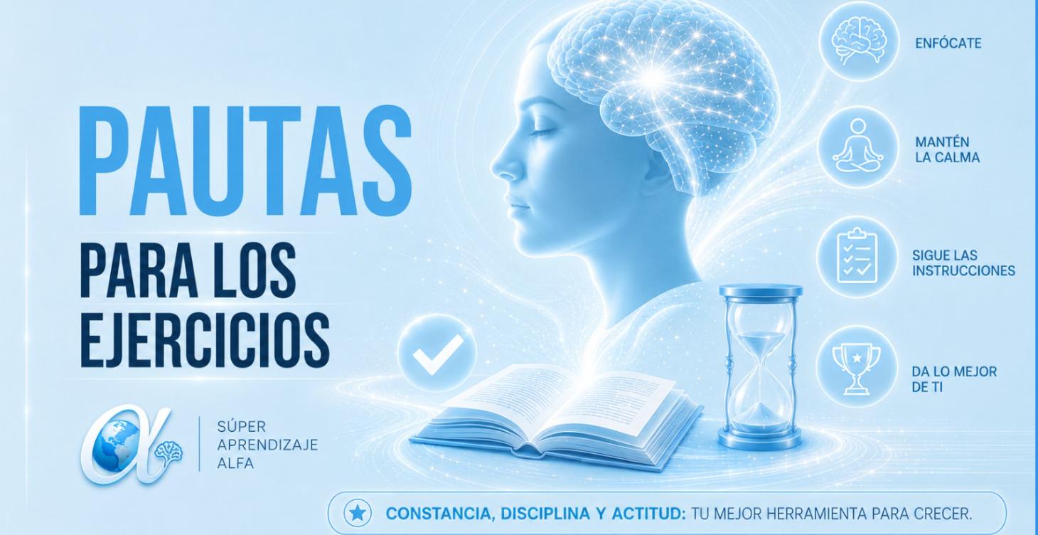 PAUTAS PARA REALIZAR LOS EJERCICIOS