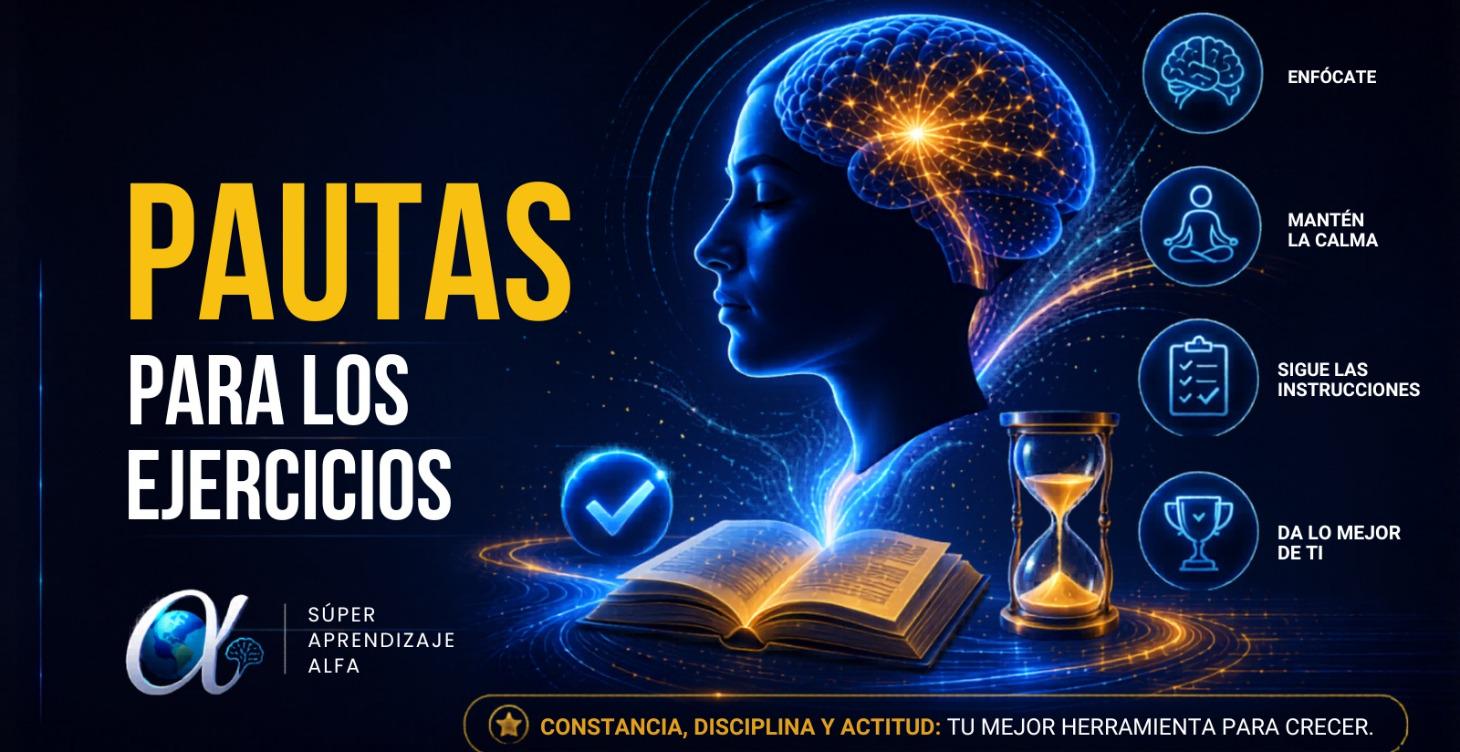 PAUTAS PARA REALIZAR LOS EJERCICIOS