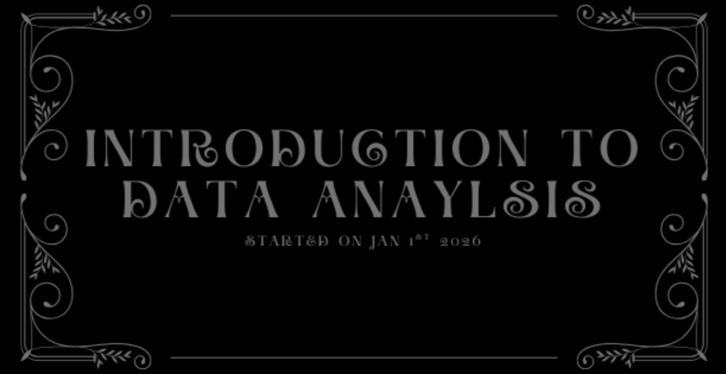 Introduction to Data Analysis