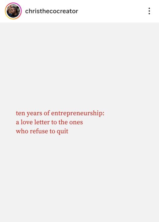 Entrepreneurship: a love letter to the ones who refuse to quit