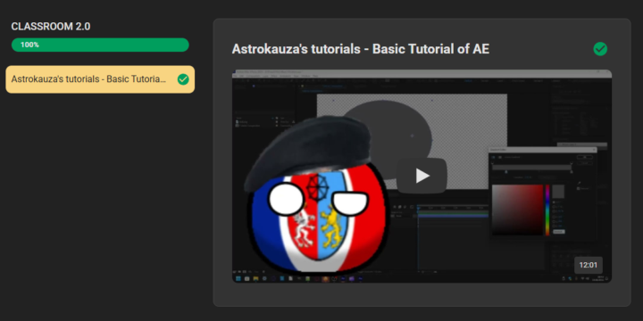 My courses for AE are officially on Classroom 2.0