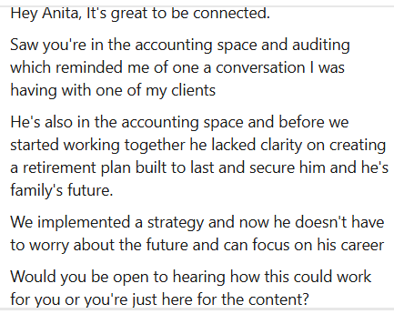 Review my client's DMs