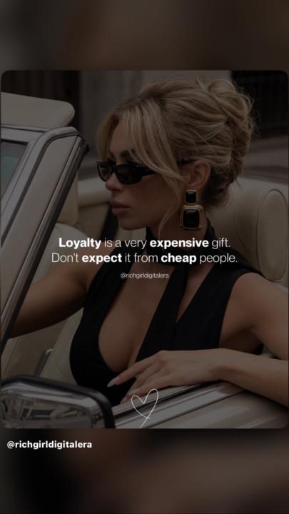 Loyalty is the most expensive gift 🎁 