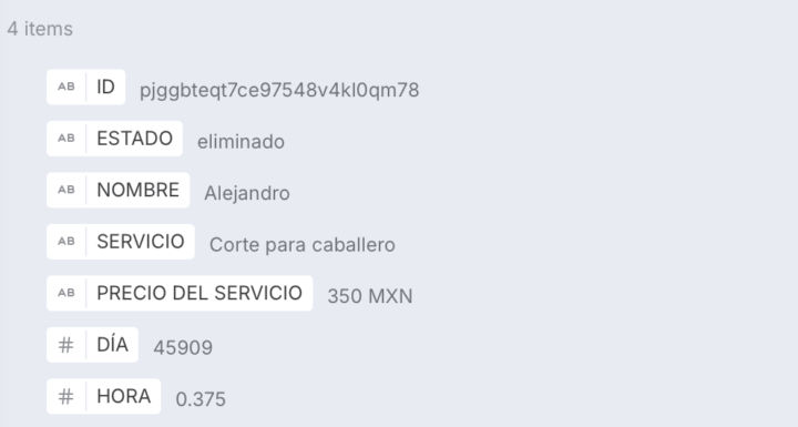 Duda servicio barbería