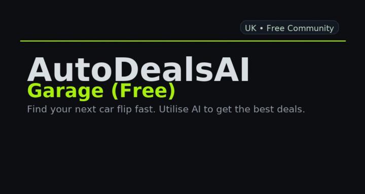 AutoDealsAI Garage (free)