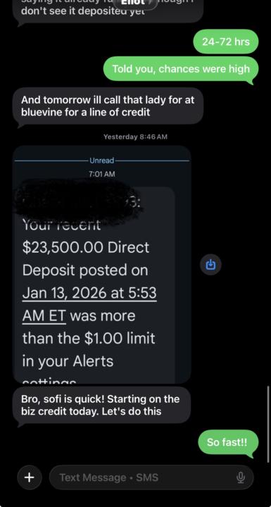 Client Win: 25k Sofi Loan