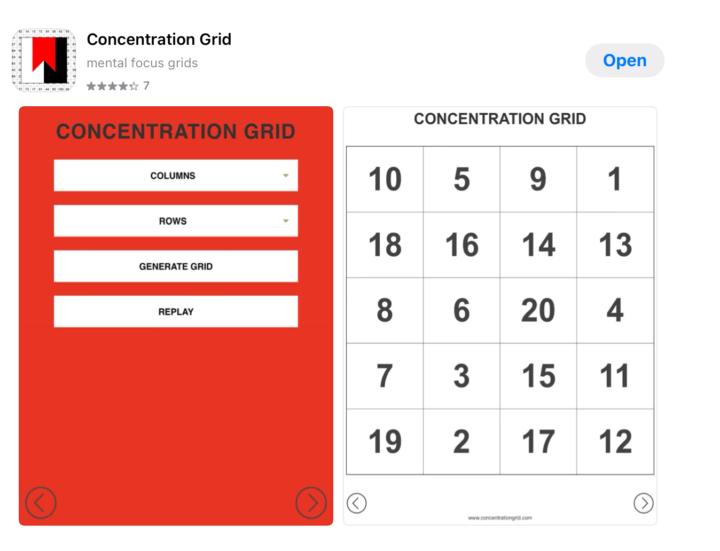 🧠 Concentration Grid 🧠