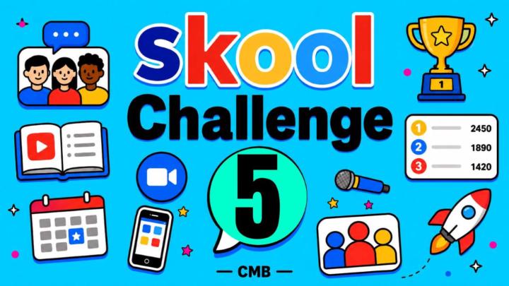 ESC, Tag-5, Skool-Challenge = 📅 5 ❓ 5 🧠 5, Levelboni! 