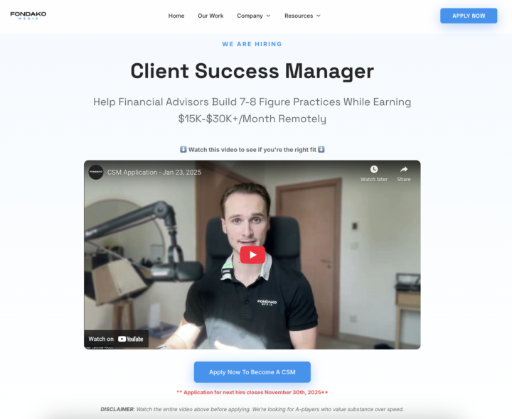 🔵 We're hiring a CSM - $15K-$30K+/month (Remote)