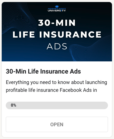 New Class Release: 30-Min Life Insurance Ads 🚀