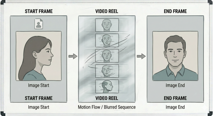 You can now generate videos with a start image and end image as reference frames