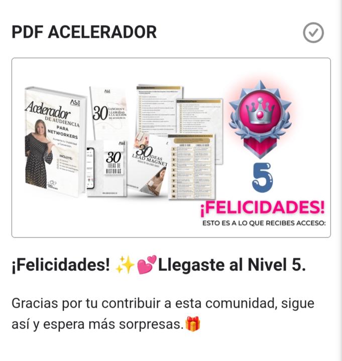 Desbloqueado el Nivel 5