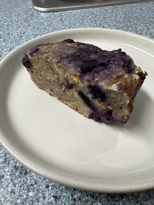 Seitan protein blueberry and peanut bread