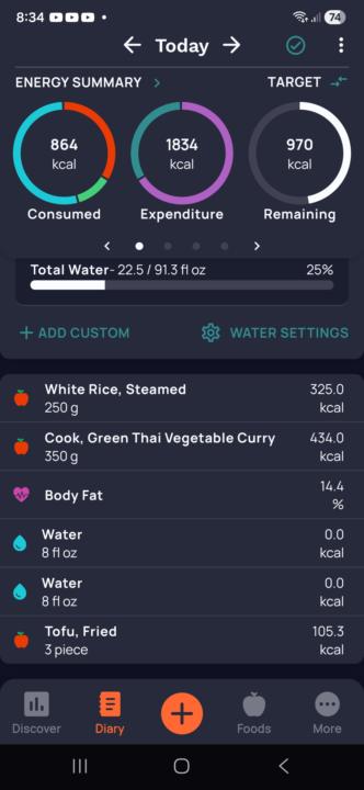 Learning to log my food 