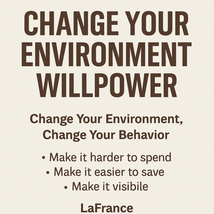 Change Your Environment, Change Your Behavior