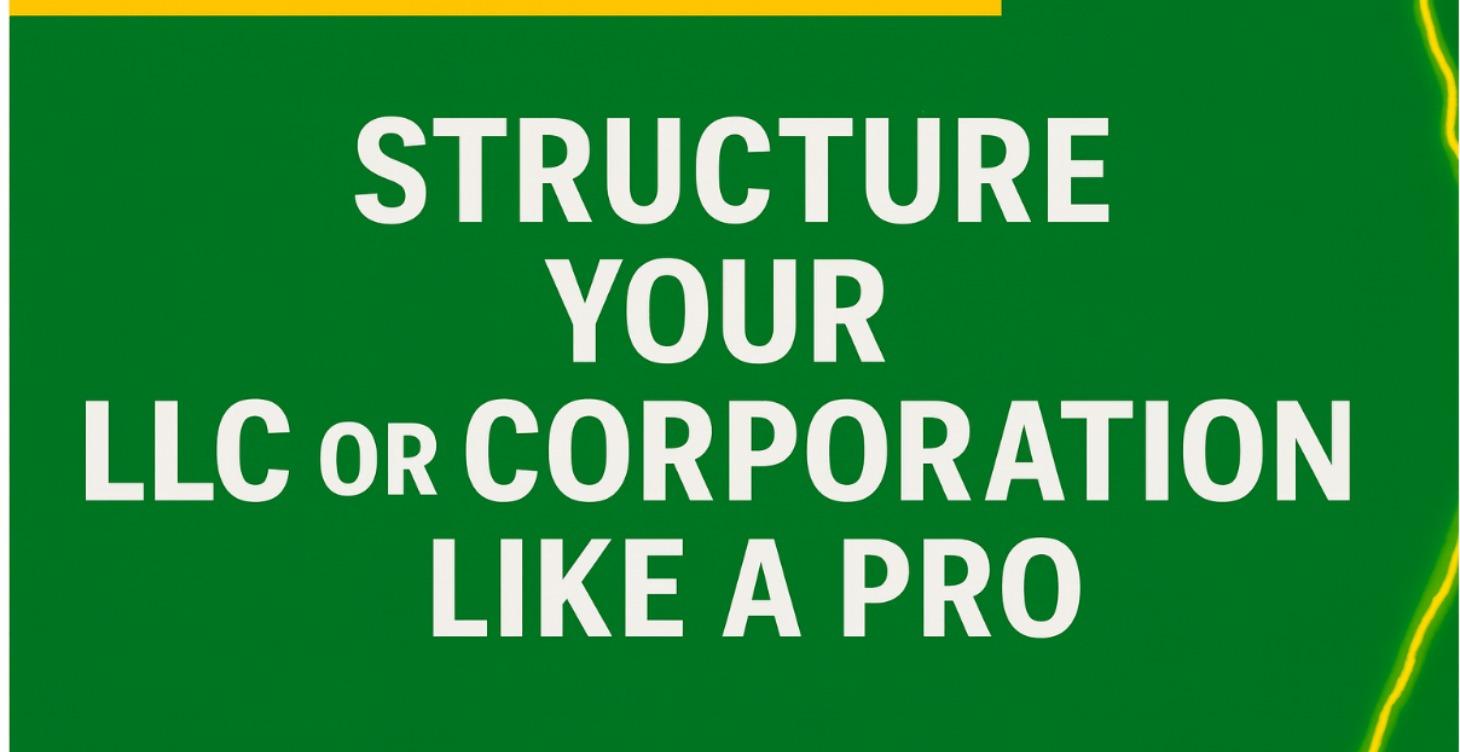 Structure Your LLC or Corporation Like a Pro