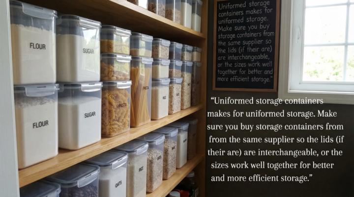 Uniformed storage containers