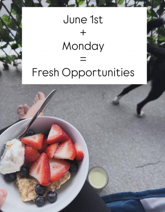 June 1st. Monday morning. Protein matcha in hand.