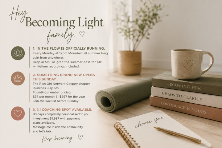 Hey Becoming Light family. 💛