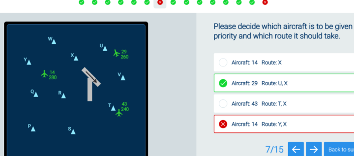 Question Plan Aircraft section