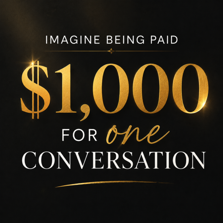 Imagine being paid $1000 for one conversation