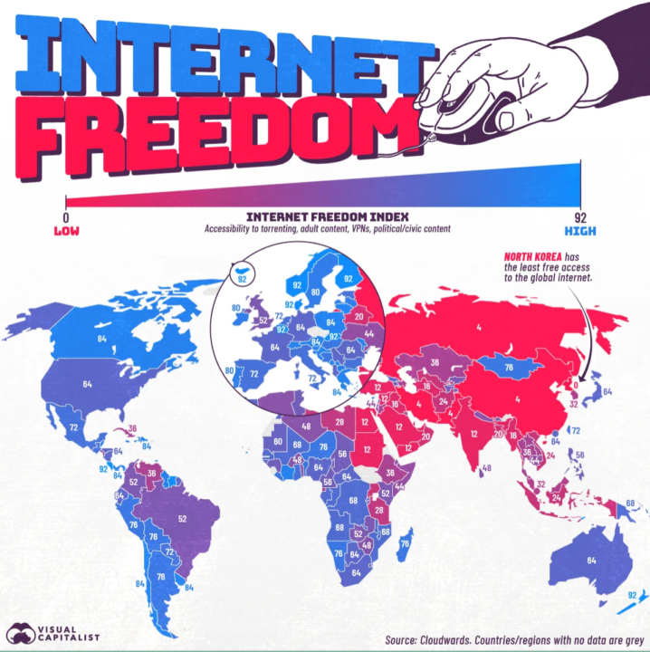 Map of Internet freedom
