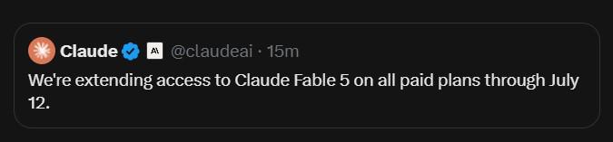 Fable 5 access extended through the 12th
