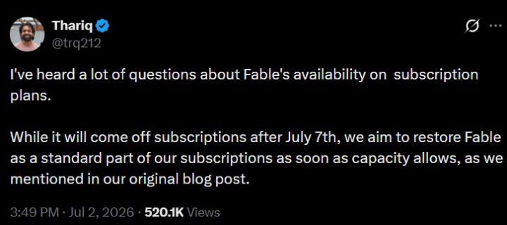 FABLE 5 BACK ON SUBSCRIPTION!