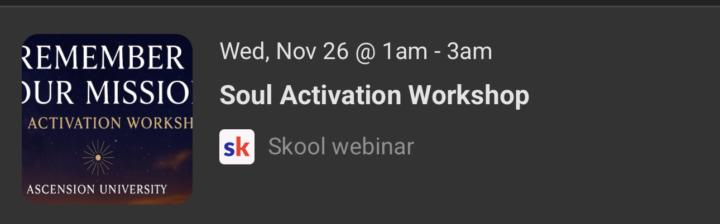 The soul activation workshop
