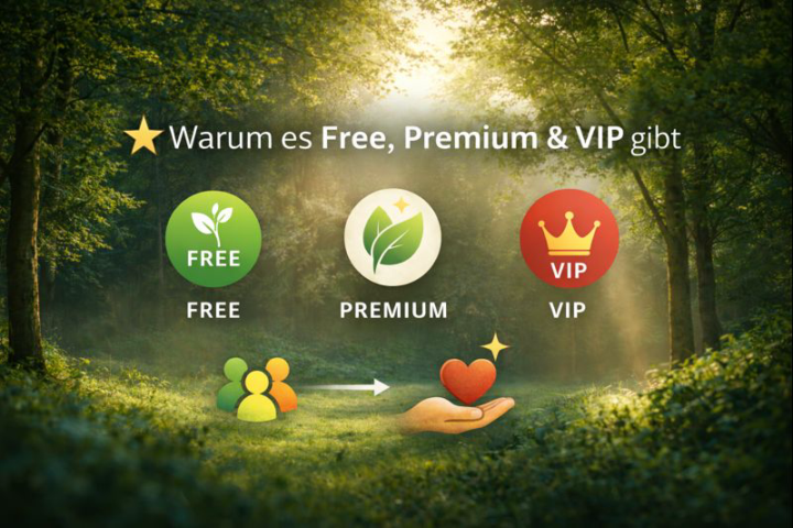 ⭐ Warum es Free, Premium & VIP gibt