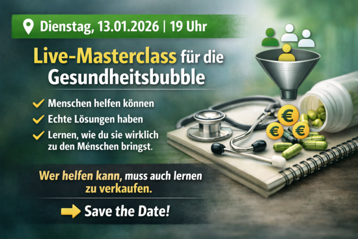 Masterclass für die GesundheitsBubble zu Marketing & Verkaufen