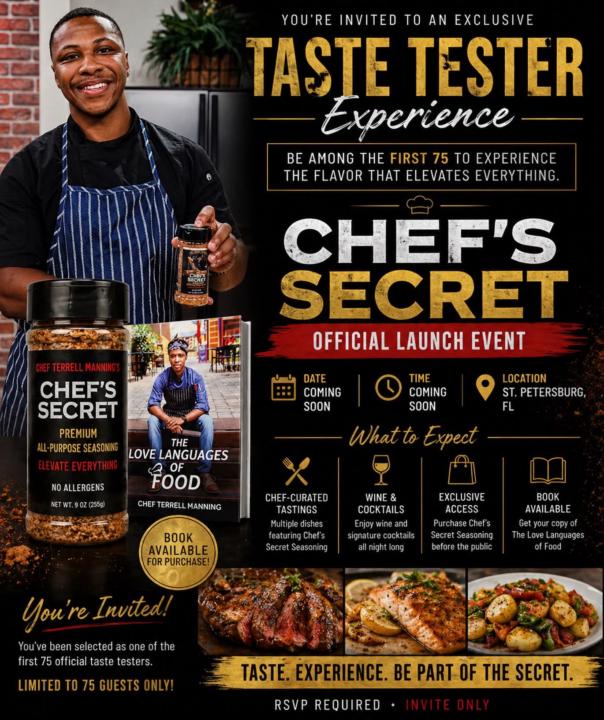 Chef's Tasting, looks like there still some spots left