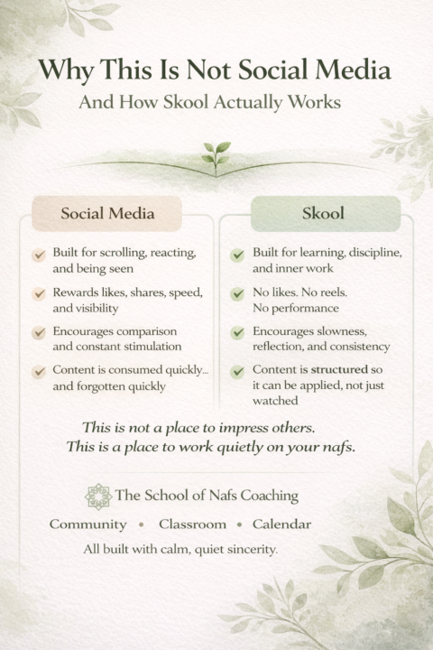 How skool works differently from social media?