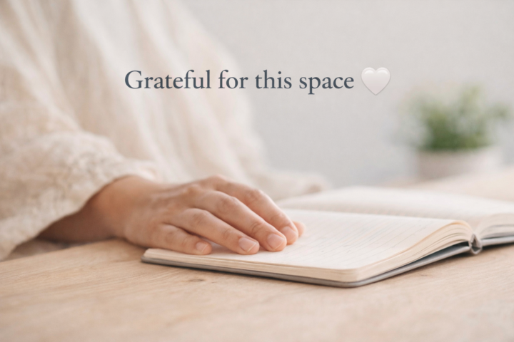 Grateful for this space and community 🩵